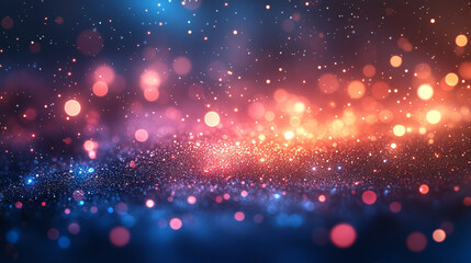 Fototapeta premium Dark background with tiny sparkles, highlighted in an enchanting close-up.