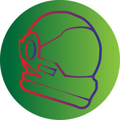 Space Helmet Icon Design