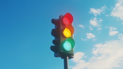close view traffic light