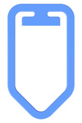 3D illustration of Paper Clip.