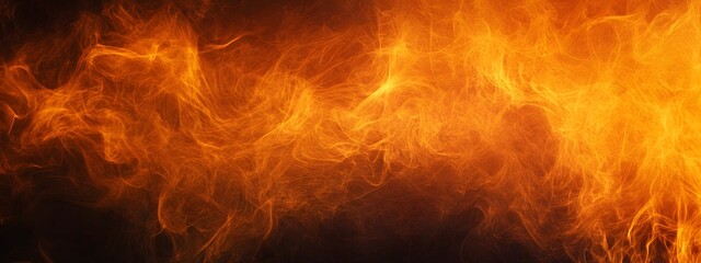 Fototapeta premium A fiery flame texture background, warm orange and yellow tones, with high contrast and blurred flames swirling in the air