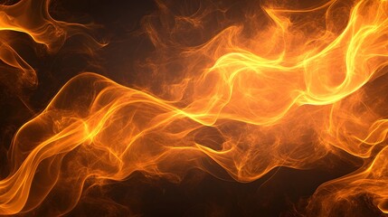 Obraz premium A fiery flame texture background, warm orange and yellow tones, with high contrast and blurred flames swirling in the air