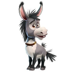 Donkey Cosplay animal fashion cartoon isolated whitebackground 16:9