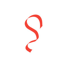 red ribbon vector element