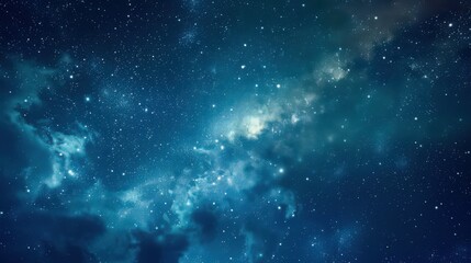 Naklejka premium A peaceful and starry view of the night sky. A breathtaking and spacious space background that leaves plenty of room for text