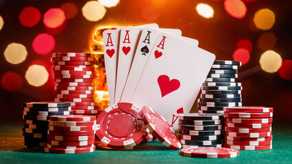 ace of spades s Poker cards floating, gambling and casino concept.