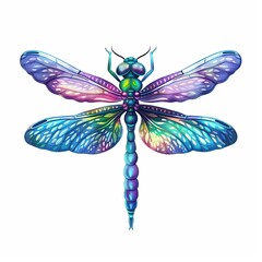 Dragonfly Tropical animal fashion cartoon isolated whitebackground 16:9