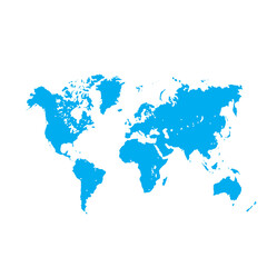 World Map Light blue Color Background quality files png Art & Illustration
