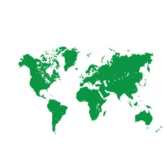 World Map green Color Background quality files png Art & Illustration
