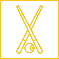 Obraz premium Pool Cue Icon Design