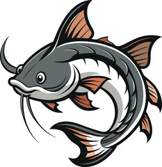 Vector Drawing of a Catfish