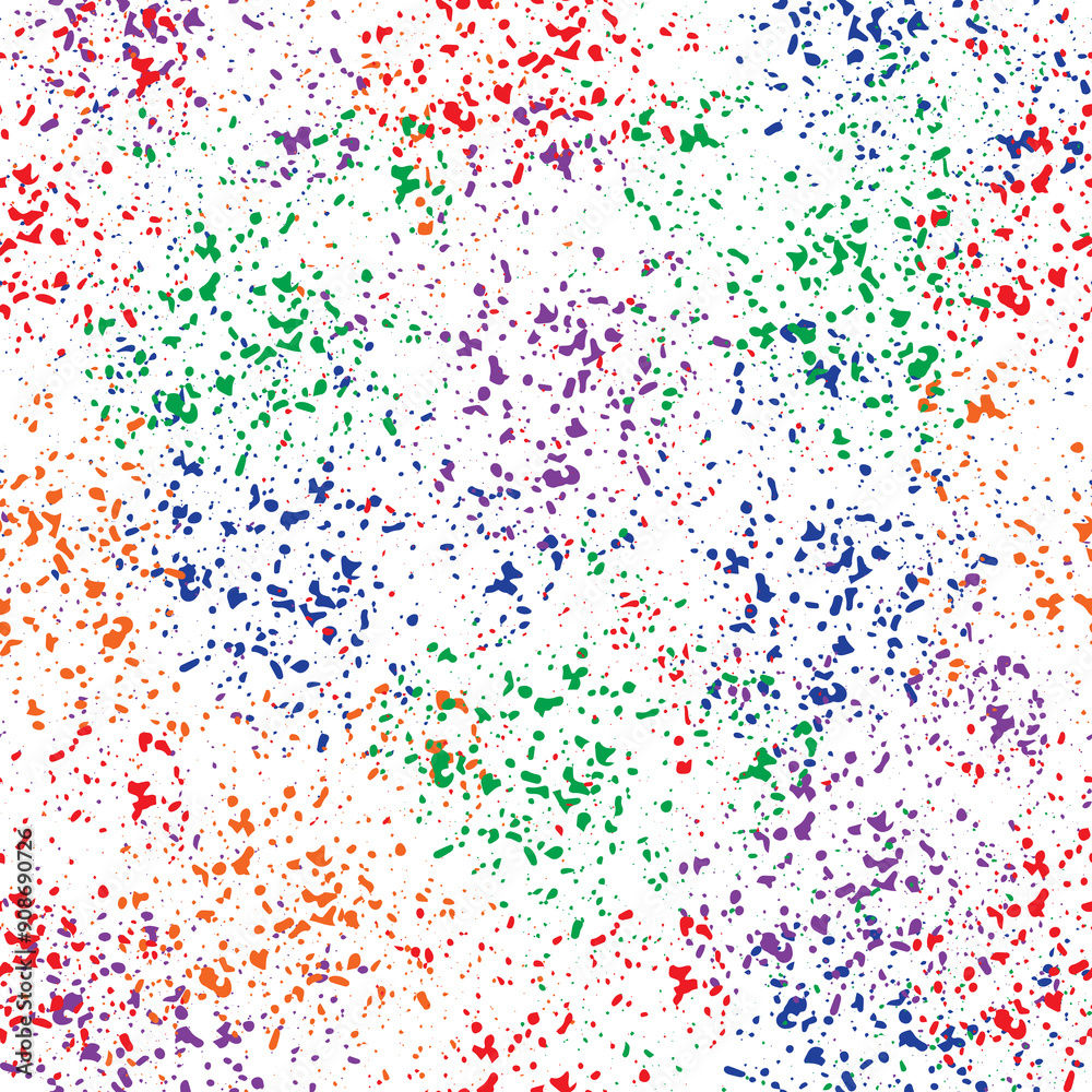 Poster Bubbly colorful hand drawn seamless pattern.