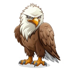 Naklejka premium Eagle Cosplay animal fashion cartoon isolated whitebackground 16:9