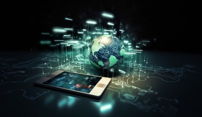 Modern Online Banking Interface Displayed on a Digital Screen.Generated image