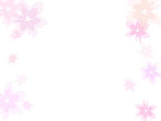 Fototapeta premium Spring flowers falling vector illustration.