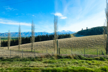 Obraz premium Fairlie, Canterbury, New Zealand, Road trip from Lake Tekapo to Christchurch, South Island 