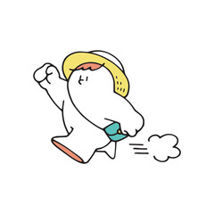 帽子を被ってお出掛けするヒト