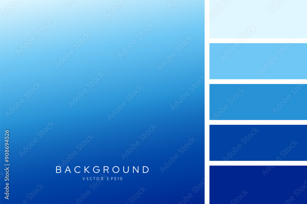 Wall mural blue gradient background transition style with palettes