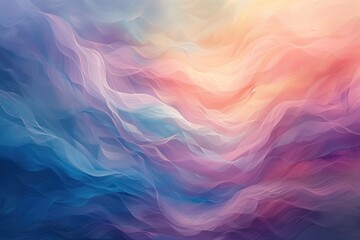Obraz premium Colorful abstract swirling patterns in pastel tones resembling flowing waves and currents. Concepts of creativity, fluidity, and artistic expression.