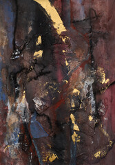 Colorful modern artwork, abstract paint strokes, oil painting on canvas. Acrylic art, artistic texture. Brush daubs and smears grunge background, hand painted pattern