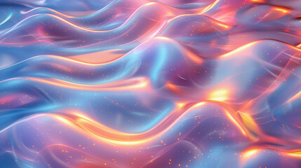 Fototapeta premium Celestial Waves in Cosmic Blue and Pink..