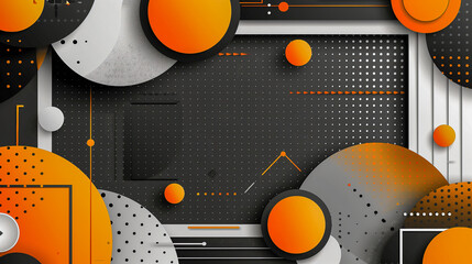 Obraz premium Modern Geometric Design with Orange Accents..