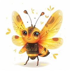 Firefly Sustainable animal fashion cartoon isolated whitebackground 16:9