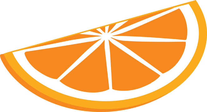 recommend clip art: Orange slice shape silhouette vector illustration
