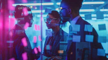 The team in modern office