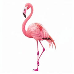 Flamingo Country animal fashion cartoon isolated whitebackground 16:9