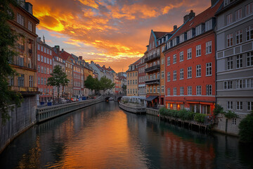 Obraz premium Copenhagen sunset