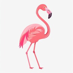 Obraz premium Flamingo Scandinavian Minimalism animal fashion cartoon isolated whitebackground 16:9