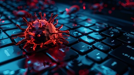 Realistic image of malware disabling cybersecurity software for enhanced search relevance