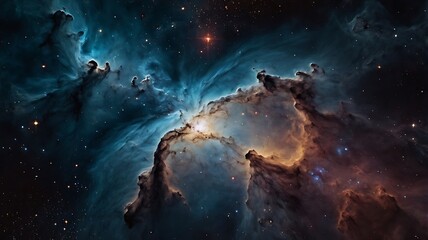 Beautiful sky space view full of nebulas and stars background wallpaper