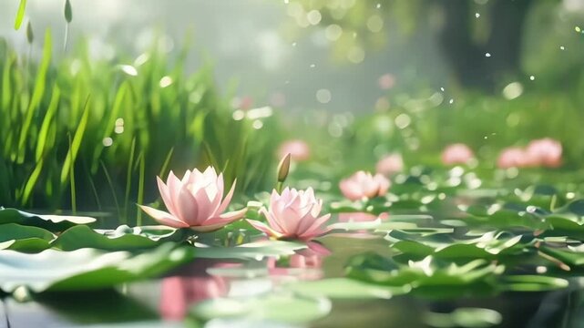 water lily in the pond