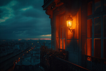 Fototapeta premium Paris rooftop sunset