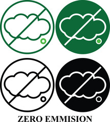 Zero Emmission Ecology icon set. Environment, Eco friendly set of icon in fill and line style. Editable Colorful Nature icons set isolated on white background.