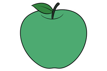 green apple isolated on white