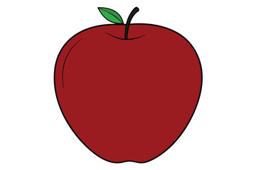 red apple isolated on white