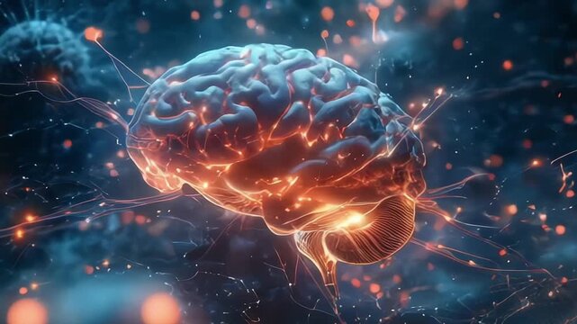 a brain and its neurons