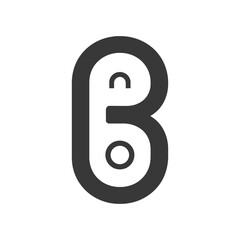 Abstract Black and White Geometric Design with Curved Lines and Circles