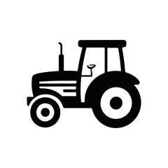 Vintage Tractor Silhouette Logo for Farm Themed Branding Designs