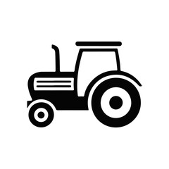 Vintage Tractor Silhouette Logo for Farm Themed Branding Designs