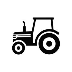 Vintage Tractor Silhouette Logo for Farm Themed Branding Designs