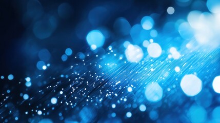 Abstract Blue Fiber Optic Lights