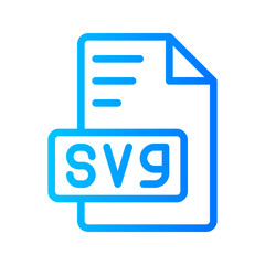 Svg Document file picture gradient icon. format file type icons symbol, Extension, type data, vector illustration.