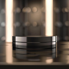 Beautiful Of 3d Realistic Of Empty podium mockup stage realistic for Product Showcase