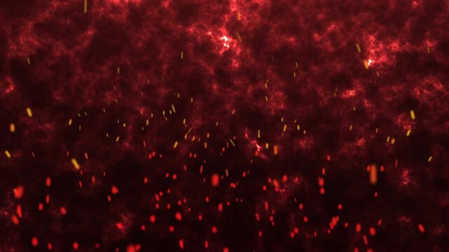 Abstract red fire sparks animated background video
