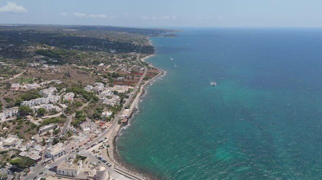 Torre Vado is in the province of Lecce, Italy. Located in the lower Salento, it is a renowned seaside resort on the Ionian coast of Salento. The coast is characterized by low cliffs