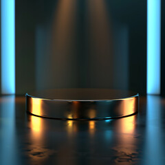 Beautiful Of 3d Realistic Of Empty podium mockup stage realistic for Product Showcase